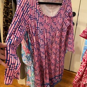 Lilly Pulitzer Vibrant Pink and Blue Dress